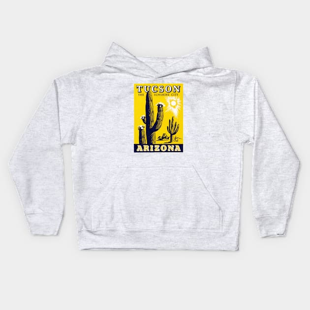 1940s Tucson Arizona Kids Hoodie by historicimage